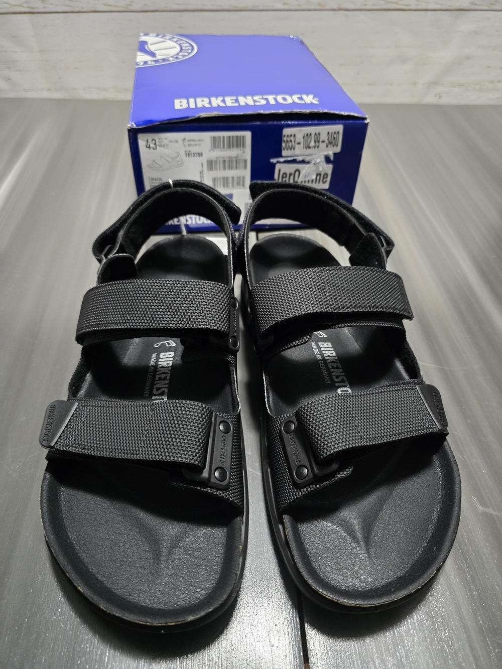 * EU 43 Birkenstock Tatacoa 1013758 Outdoor Futura Sandals Black $170 Mens 10